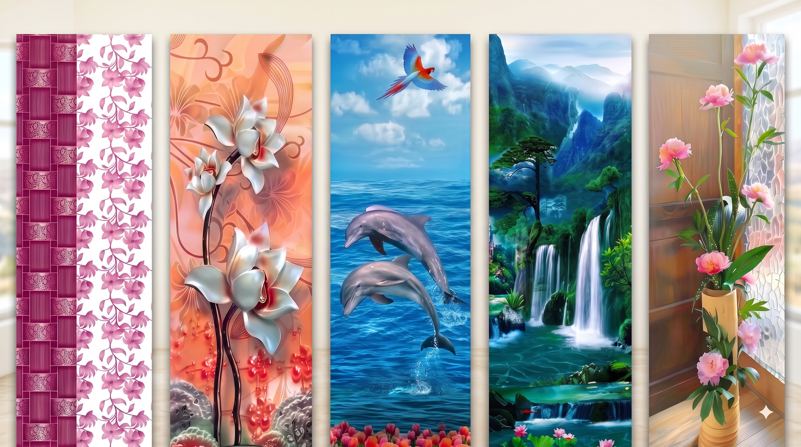 PVC bathroom door panel